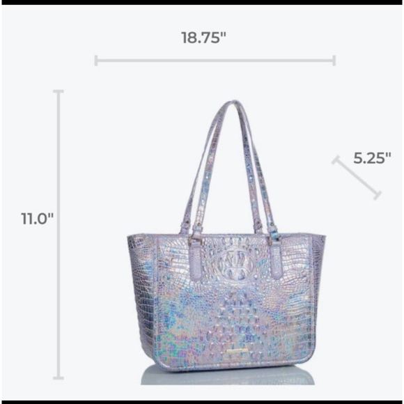 Brahmin Violet wonderland Ashlee bag Small Veronica wallet & Daisy wristlet set - Picture 12 of 16